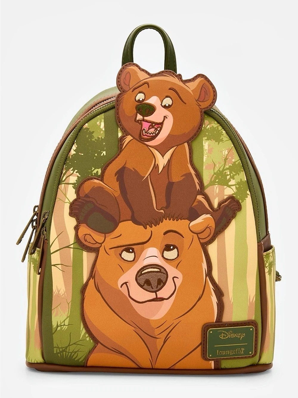 Loungefly Disney Brother Bear Mini Backpack in Green & Brown NWT